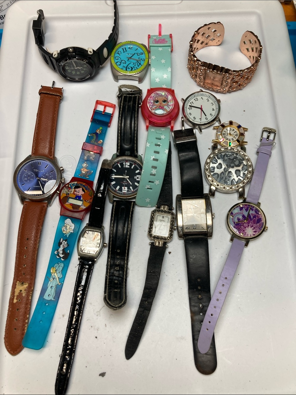 Untested, Mixed Lot of Fashion Wristwatches in Assorted Colors